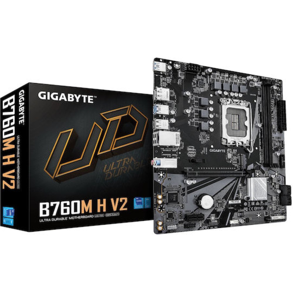 Gigabyte B760M H DDR4 rev. 2.0 Motherboard Micro ATX με Intel 1700 Socket