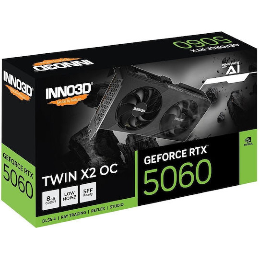 Inno 3D GeForce RTX 5060 8GB GDDR7 Twin X2 OC V2 Κάρτα Γραφικών