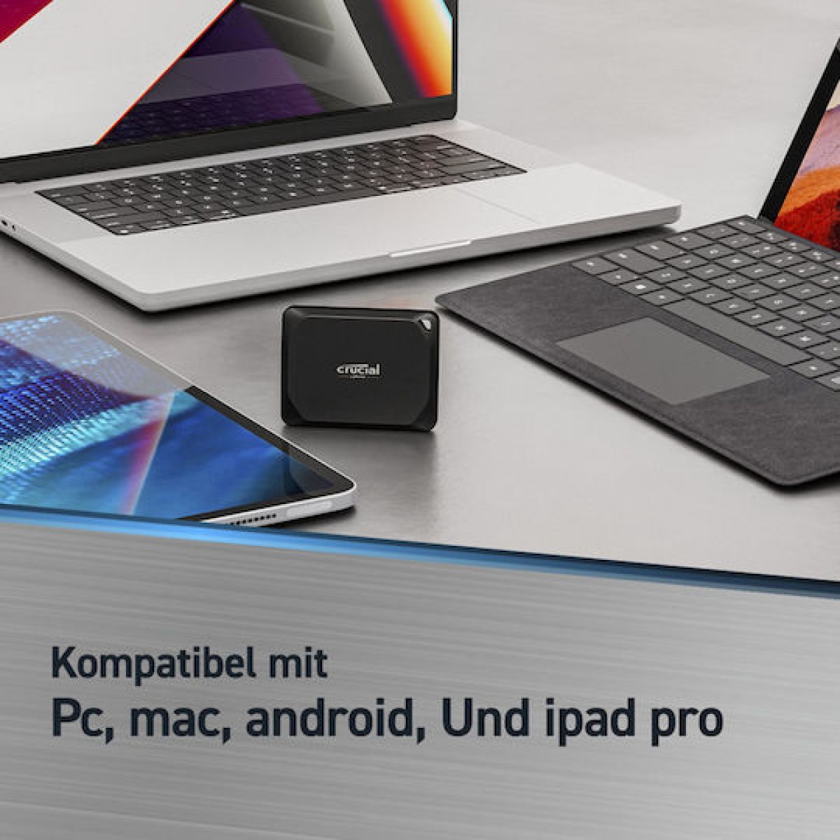 Crucial X10 Pro USB 3.2 Εξωτερικός SSD 1TB 2.5