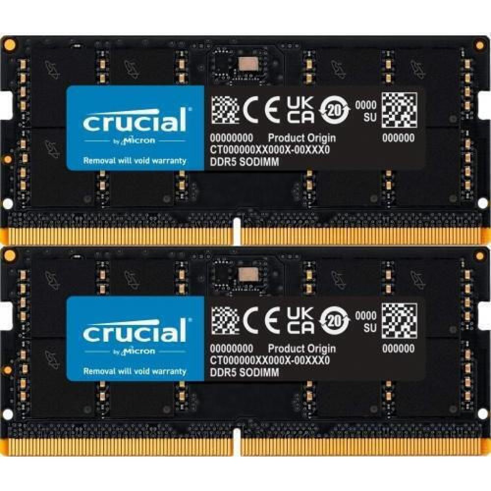 Crucial DDR5 64GB RAM με 2x32GB Modules και Ταχύτητα 4800 για Laptop