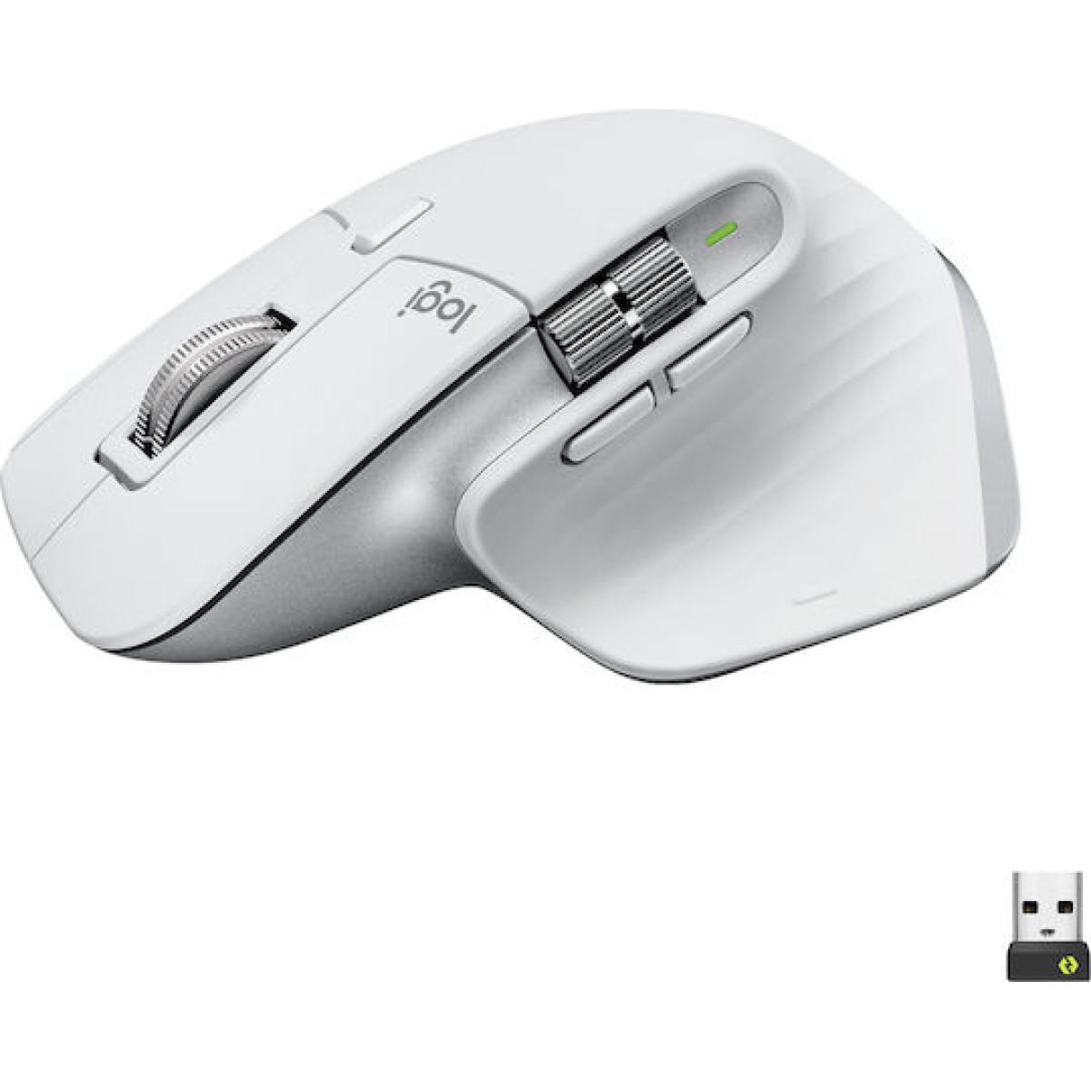 MX Master 3S (hellgrau, 7 Tasten, Logi Bolt, Bluetooth, kompatibel mit PC/Mac/iPad/Android)