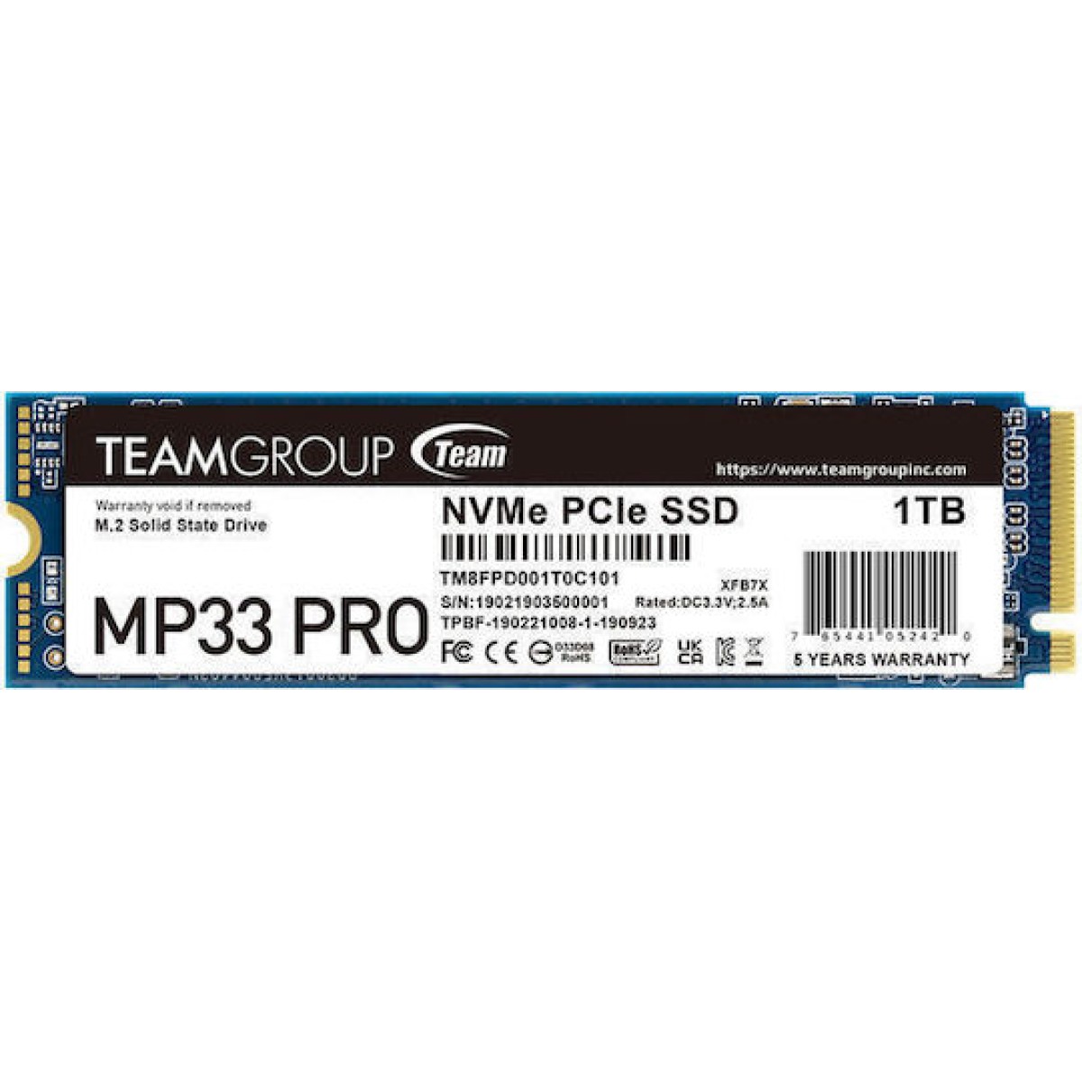 MP33 PRO 1 TB (PCIe 3.0 x4, NVMe 1.3, M.2 2280)