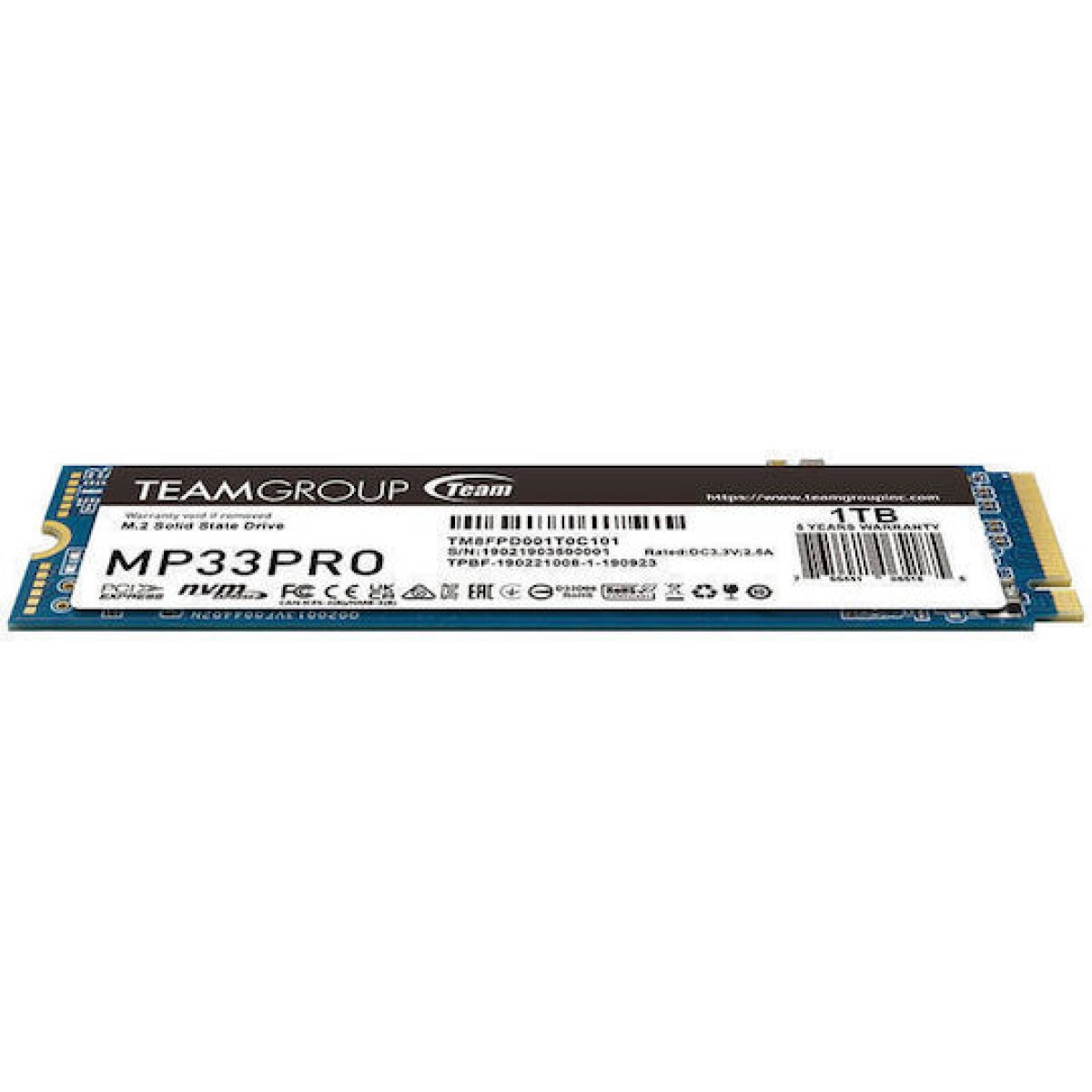 MP33 PRO 1 TB (PCIe 3.0 x4, NVMe 1.3, M.2 2280)