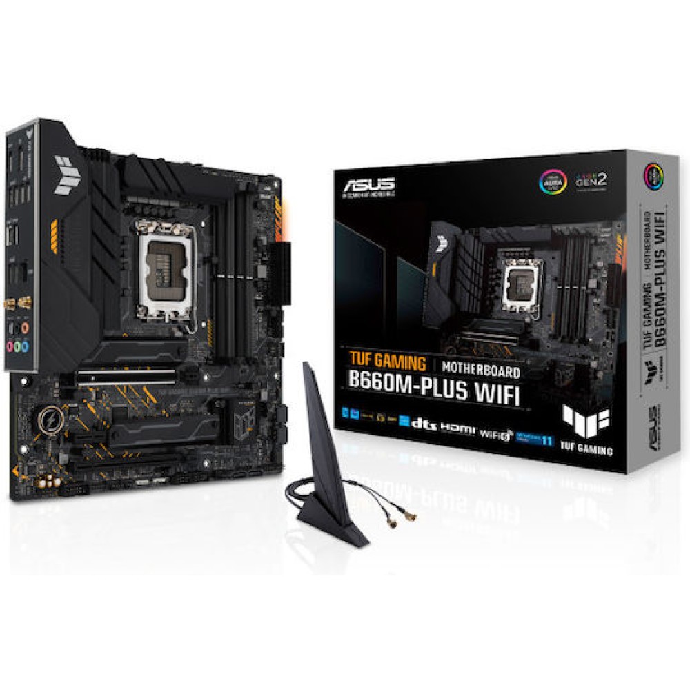 Asus TUF Gaming B660M-PLUS WIFI Motherboard Micro ATX με Intel 1700 Socket 90MB1AZ0-M0EAY0