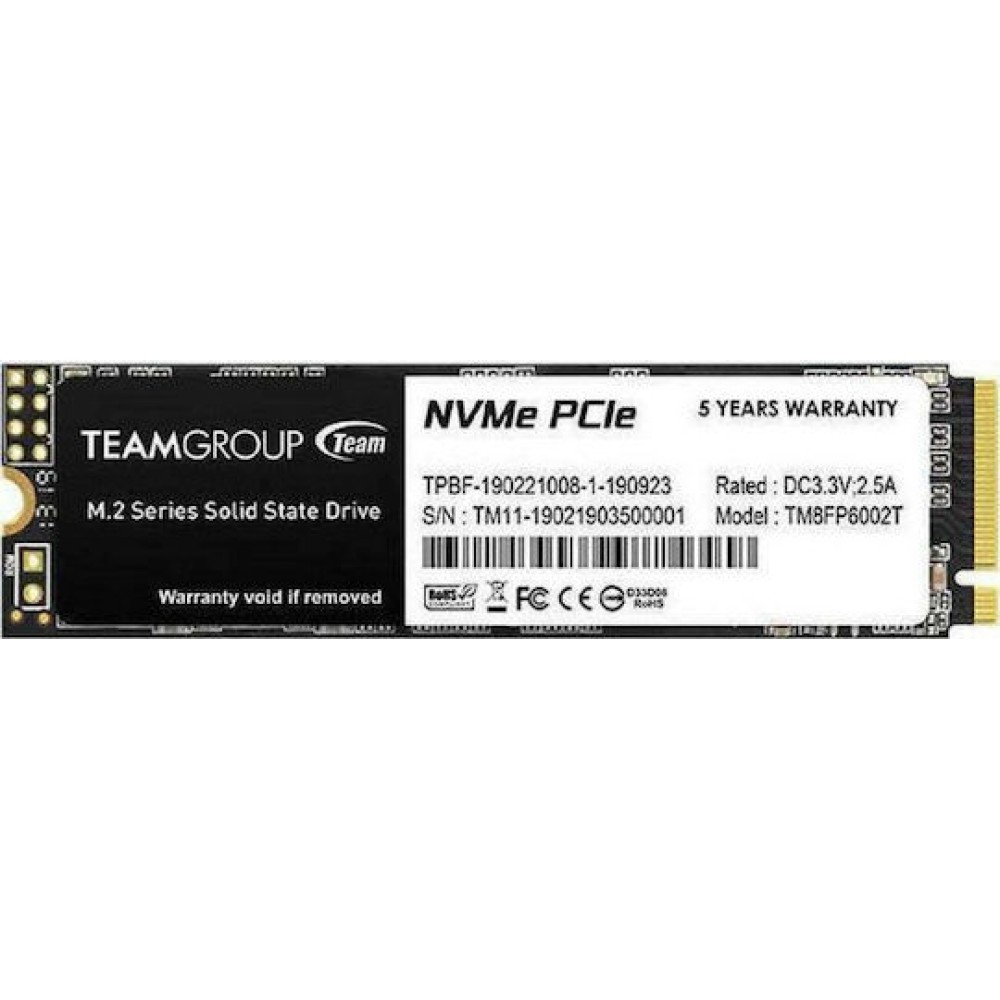 TeamGroup MP33 SSD 512GB τύπου M.2 με σύνδεση PCI Express 3.0 TM8FP6512G0C101
