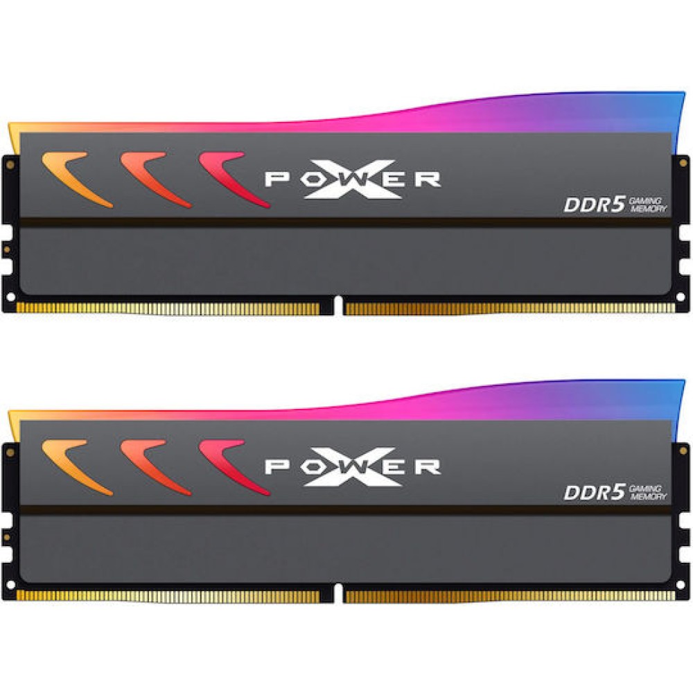 Silicon Power Storm RGB DDR5 32GB RAM με 2x16GB Modules και Ταχύτητα 6000 για Desktop