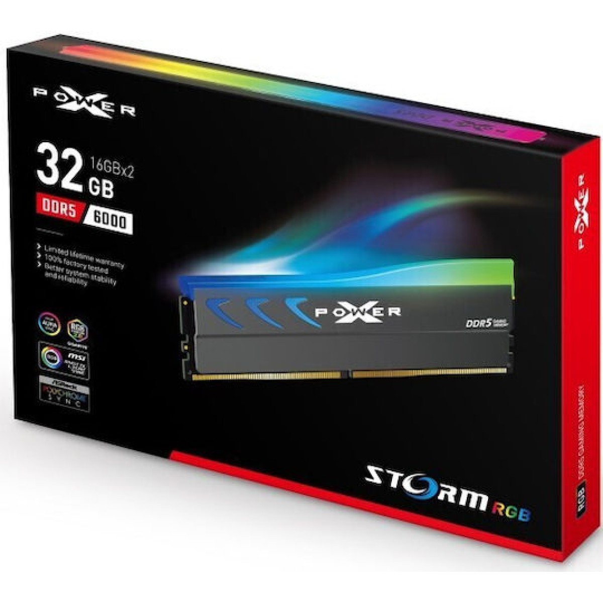 Silicon Power XPOWER Storm RGB memory module 32 GB 2 x 16 GB DDR5 ECC (SP032GXLWU60CFDK)