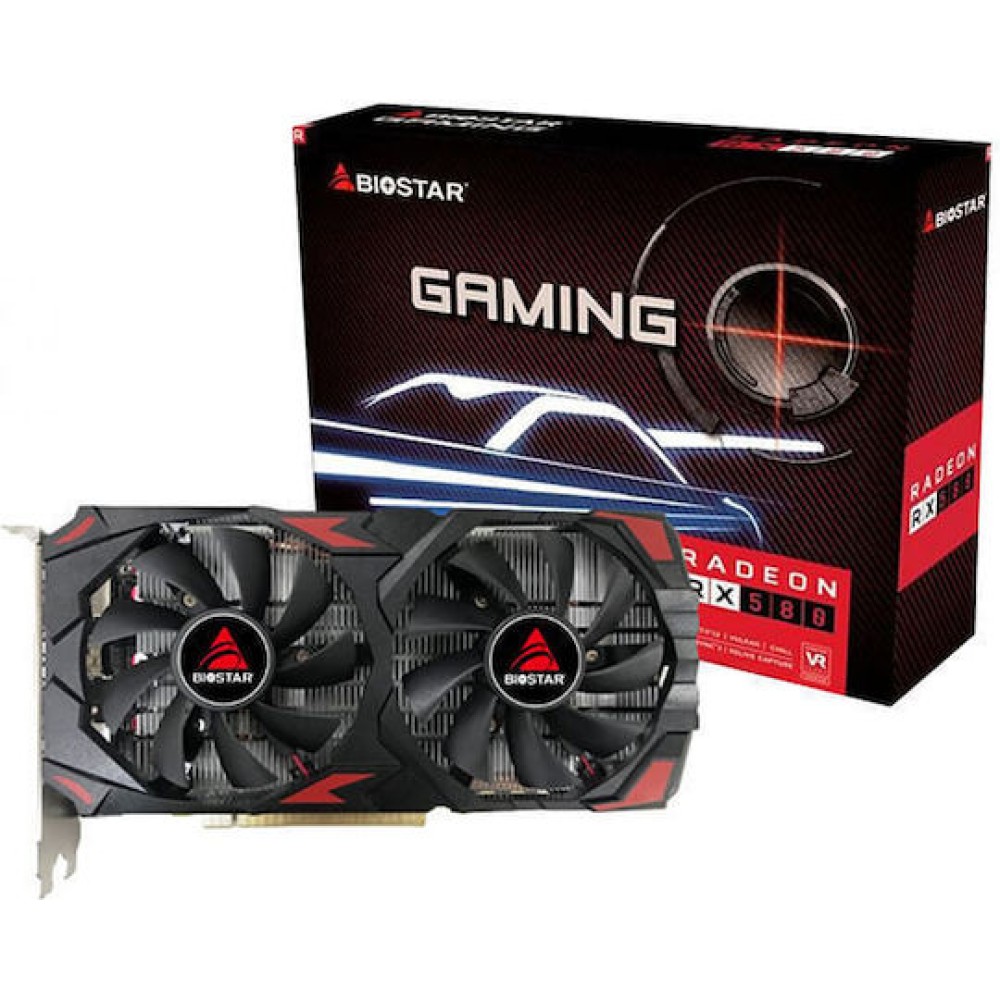 Biostar Radeon RX 580 8GB GDDR5 Gaming 2048sp Κάρτα Γραφικών