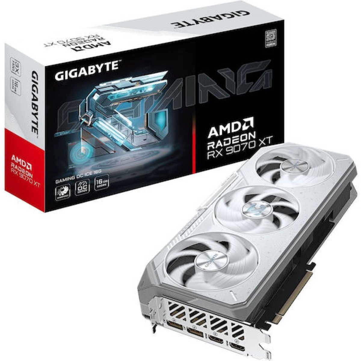 GIGABYTE Radeon RX 9070 XT GAMING OC ICE 16G Graphics Card - 16GB GDDR6, 256bit, PCI-E 5.0, 3060 MHz Core Clock, 2 x DisplayPort, 2 x HDMI, GV-R907XGAMINGOCICE-16GD