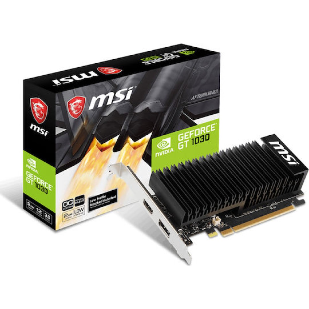 MSI GeForce GT 1030 2GB GDDR4 2GHDA LP OC Κάρτα Γραφικών
