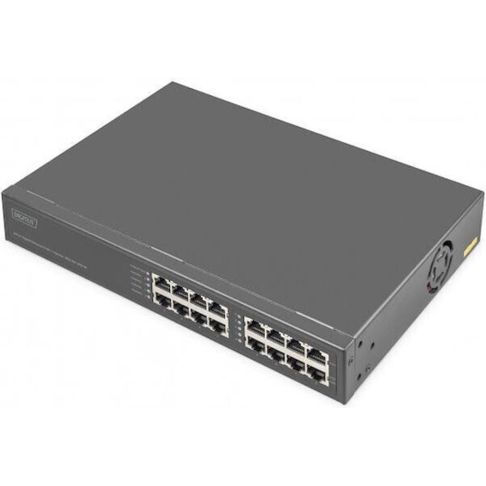 Network Switch Digitus 8-port Gigabitgabit Poe + Injektor 250w Schw