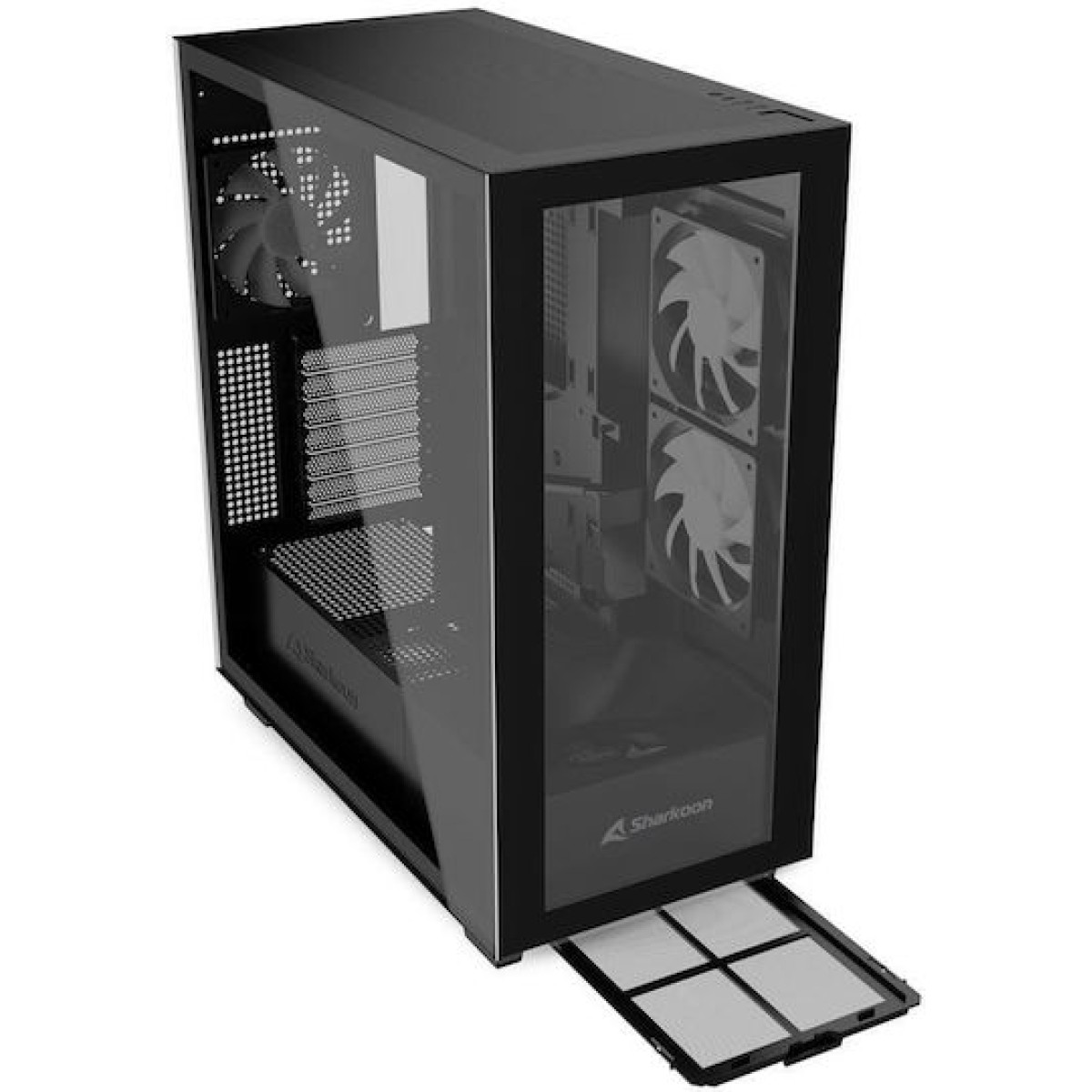 Sharkoon Rebel C60 RGB Gaming Midi Tower Κουτί Υπολογιστή με Πλαϊνό Παράθυρο Μαύρο