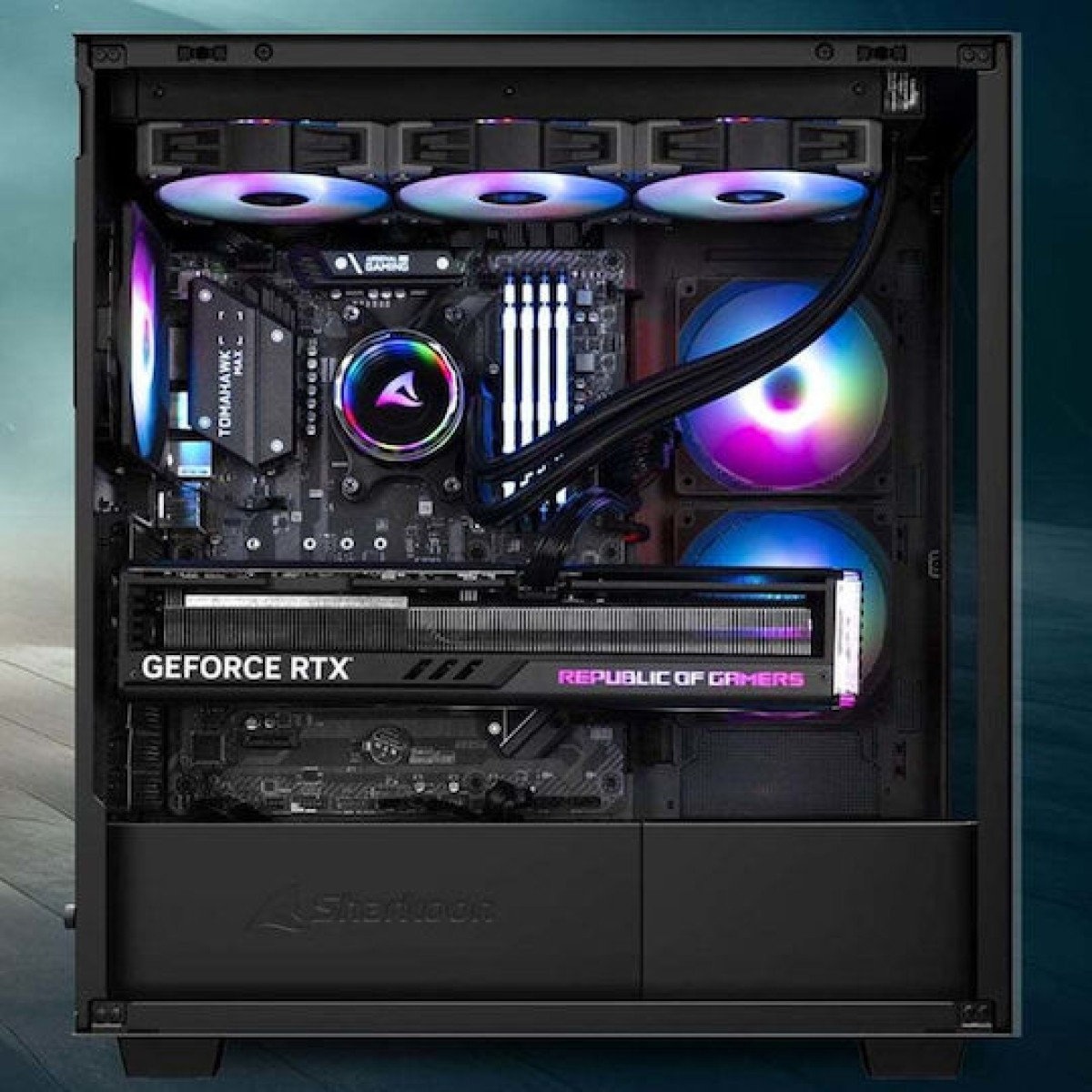 Sharkoon Rebel C60 RGB Gaming Midi Tower Κουτί Υπολογιστή με Πλαϊνό Παράθυρο Μαύρο