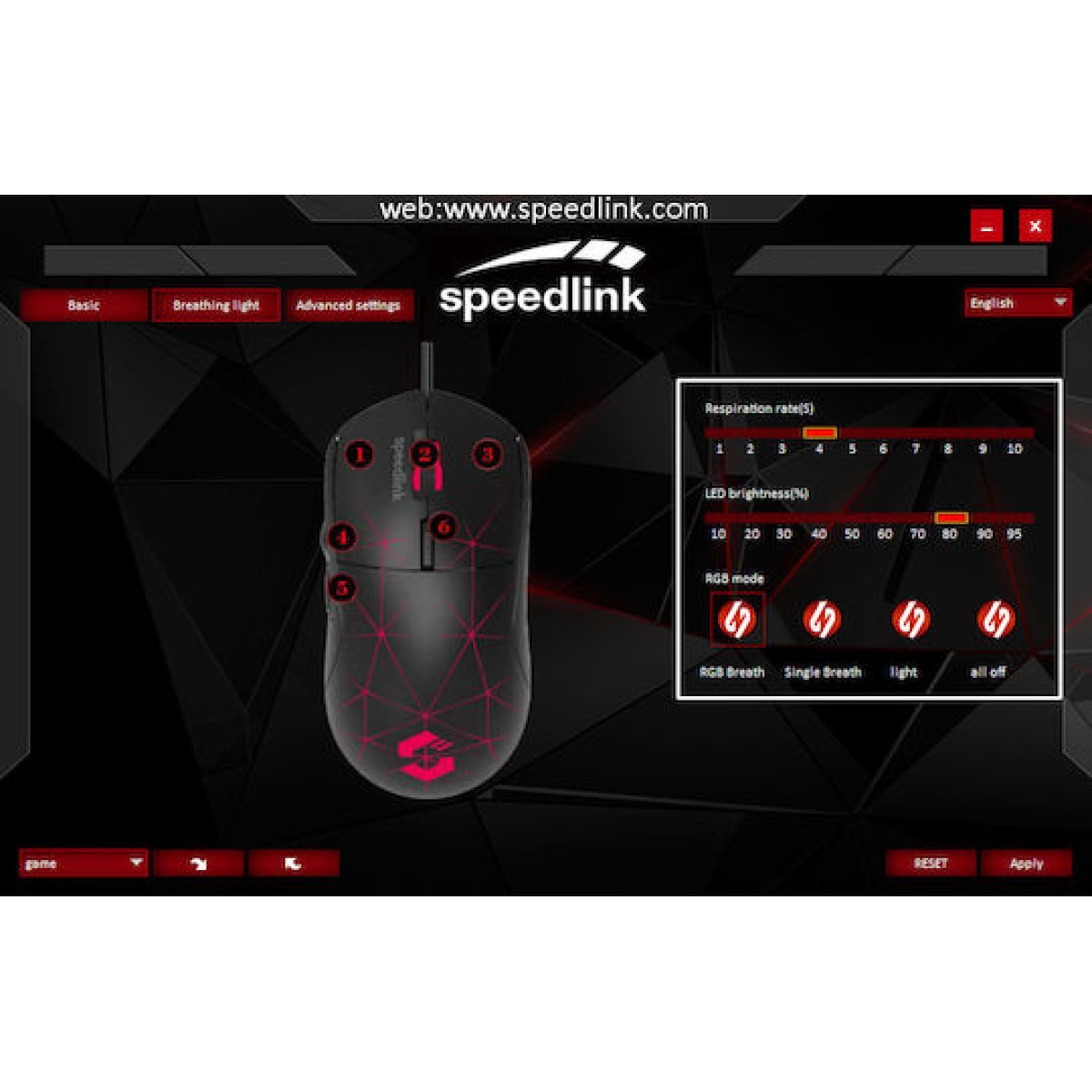 Speedlink CORAX RGB Gaming Mouse black