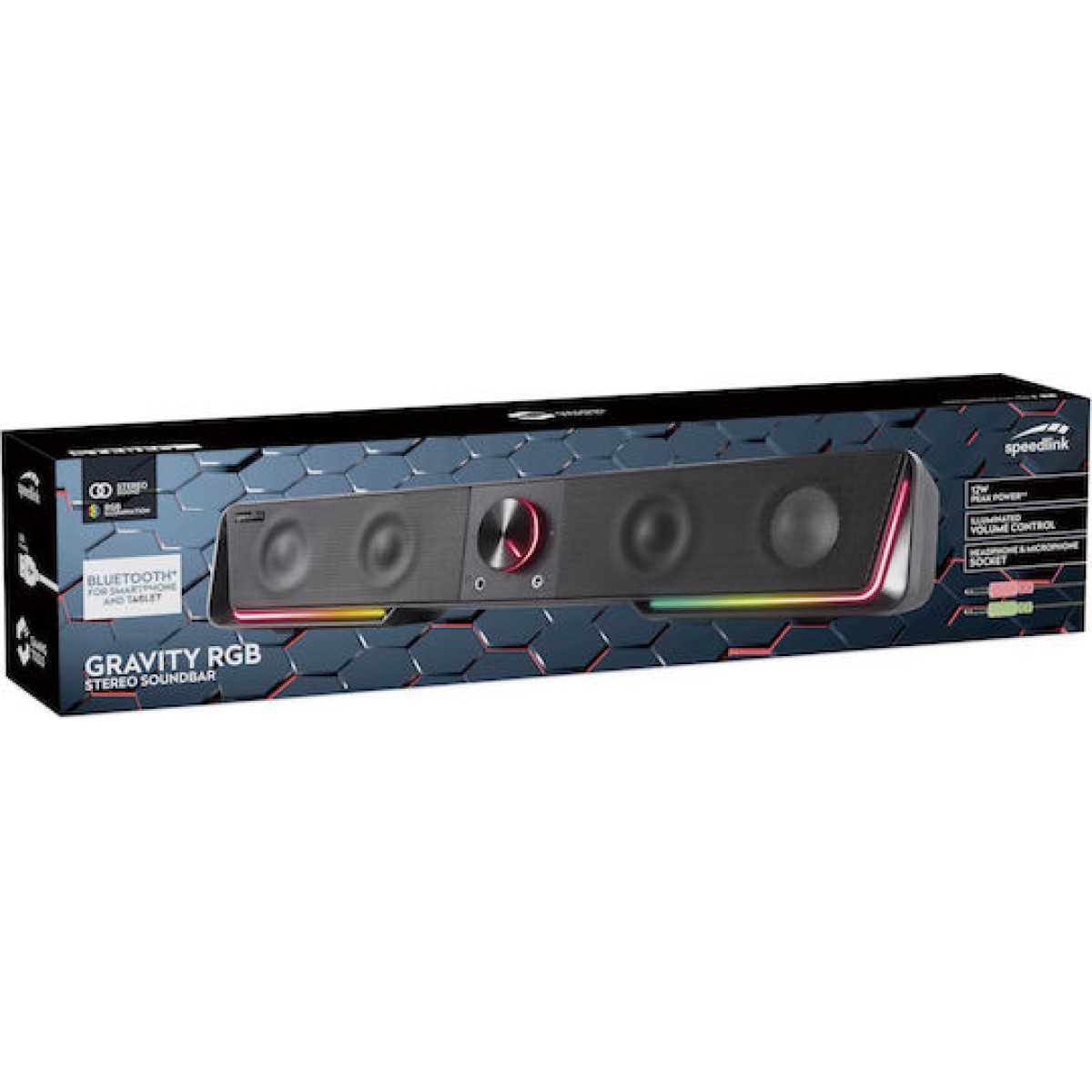Speedlink GRAVITY RGB Stereo Soundbar, black