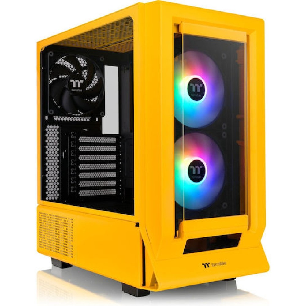 Thermaltake Ceres 350 MX Midi Tower Κουτί Υπολογιστή με Πλαϊνό Παράθυρο και RGB Φωτισμό Bumblebee