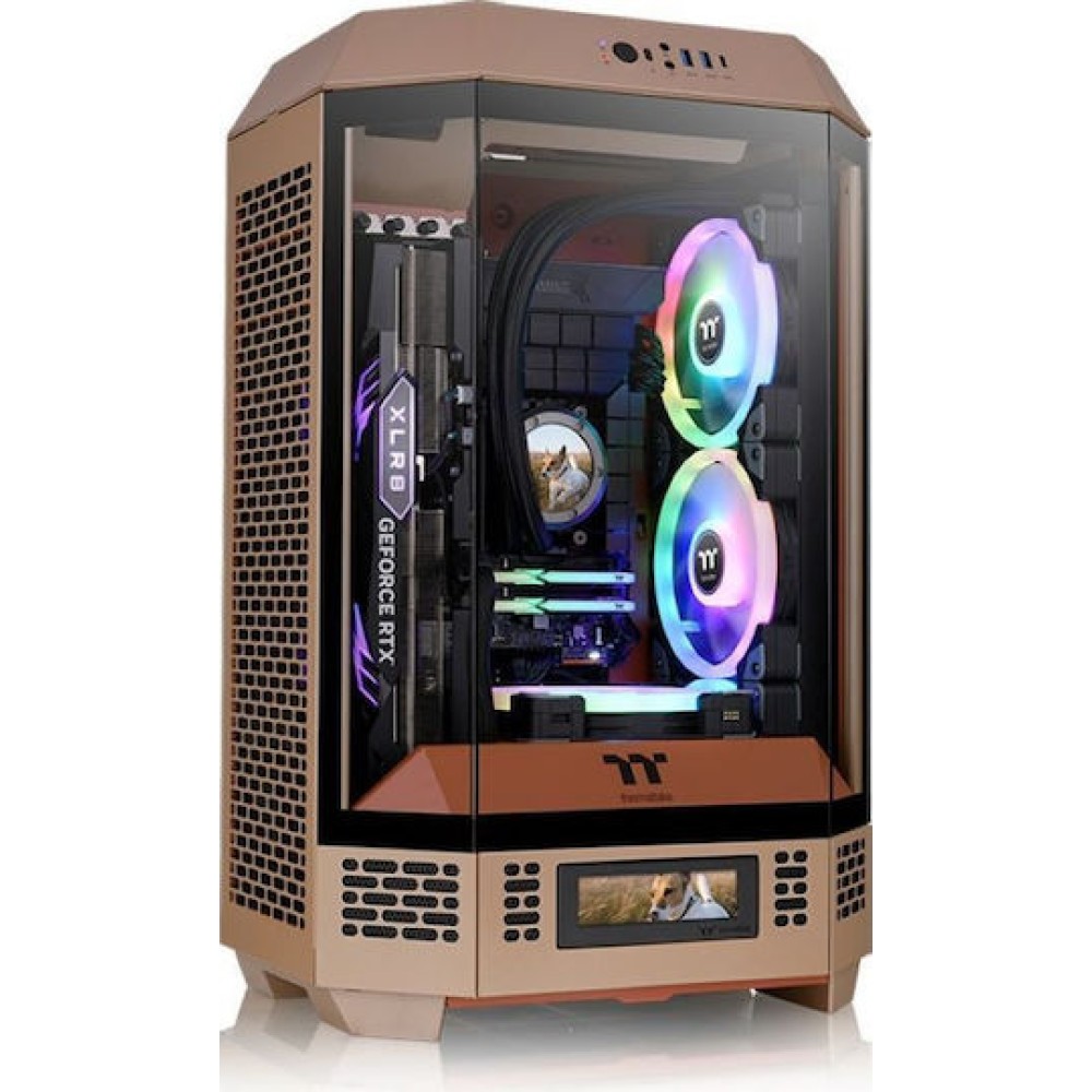Thermaltake The Tower 300 Micro Tower Κουτί Υπολογιστή με Πλαϊνό Παράθυρο και RGB Φωτισμό Gravel Sand