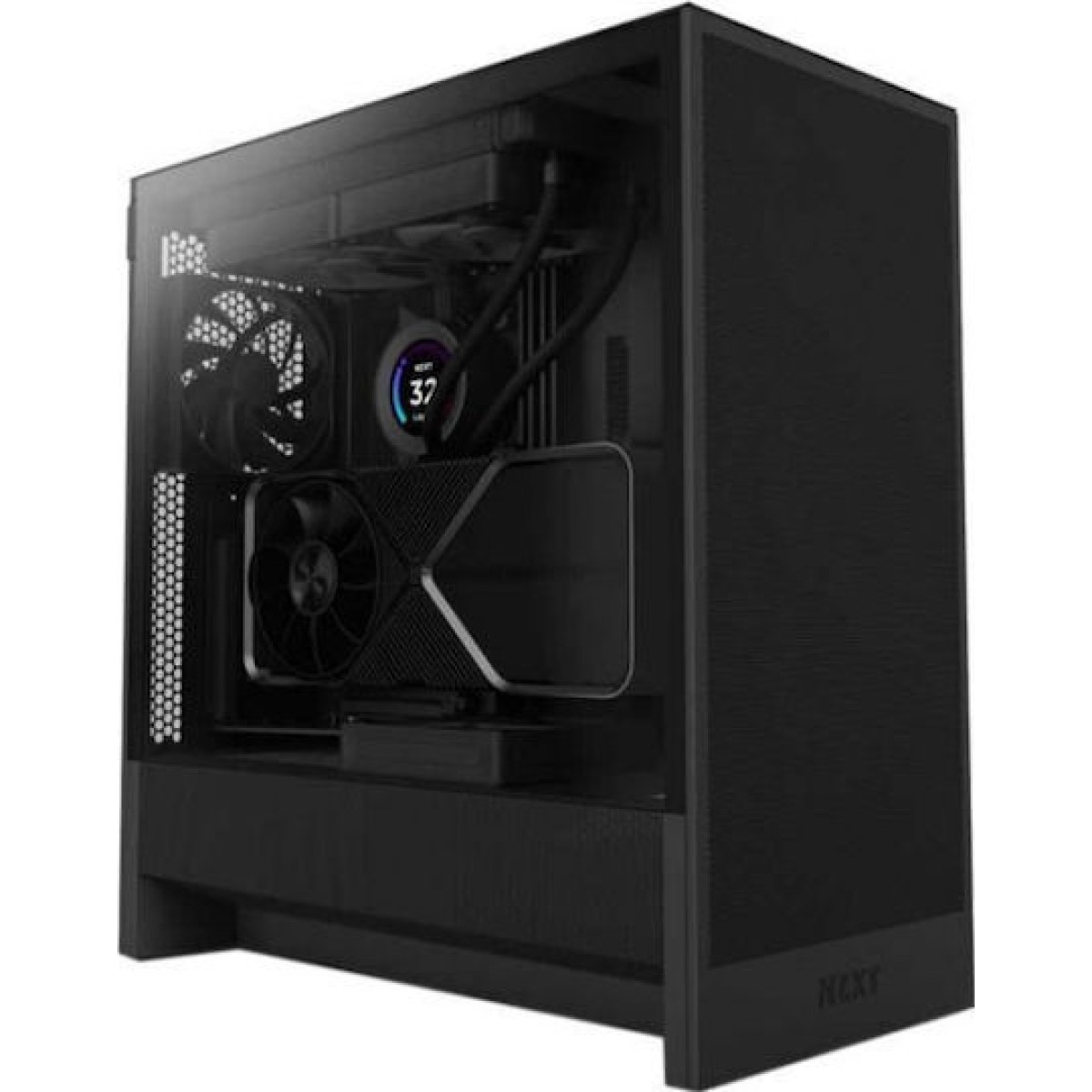 NZXT H5 Flow Midi Tower Κουτί Υπολογιστή με Πλαϊνό Παράθυρο Μαύρο