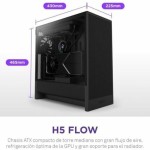 NZXT H5 Flow Midi Tower Κουτί Υπολογιστή με Πλαϊνό Παράθυρο Μαύρο