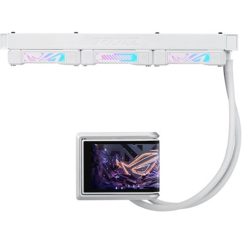 Asus ROG Ryuo IV 360 ARGB Υδρόψυξη Επεξεργαστή Τριπλού Ανεμιστήρα 120mm για Socket AM4/AM5/1700/1200/115x Λευκή