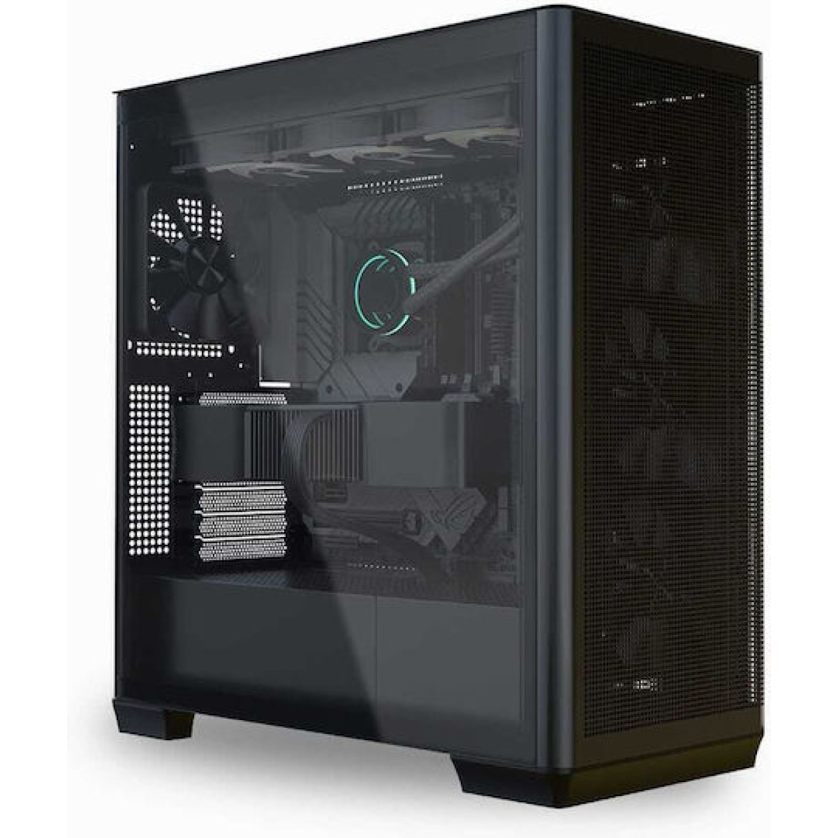 APNX C1-R-BK-v3 Gaming Midi Tower Κουτί Υπολογιστή με Πλαϊνό Παράθυρο Μαύρο