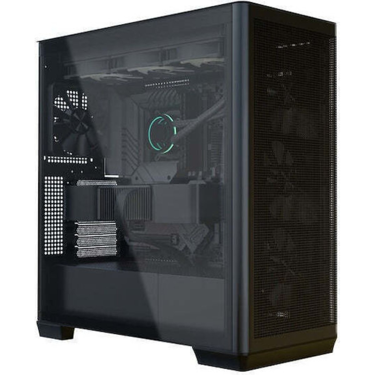 APNX C1-R-BK-v3 Gaming Midi Tower Κουτί Υπολογιστή με Πλαϊνό Παράθυρο Μαύρο