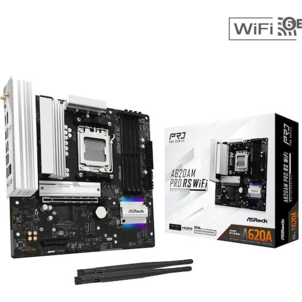 Asrock A620AM-X motherboard AMD A620 Socket AM5 micro ATX