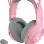 Razer Kraken Kitty V2 Over Ear Gaming Headset με σύνδεση USB Quartz