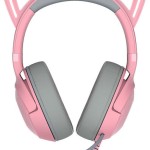 Razer Kraken Kitty V2 Over Ear Gaming Headset με σύνδεση USB Quartz