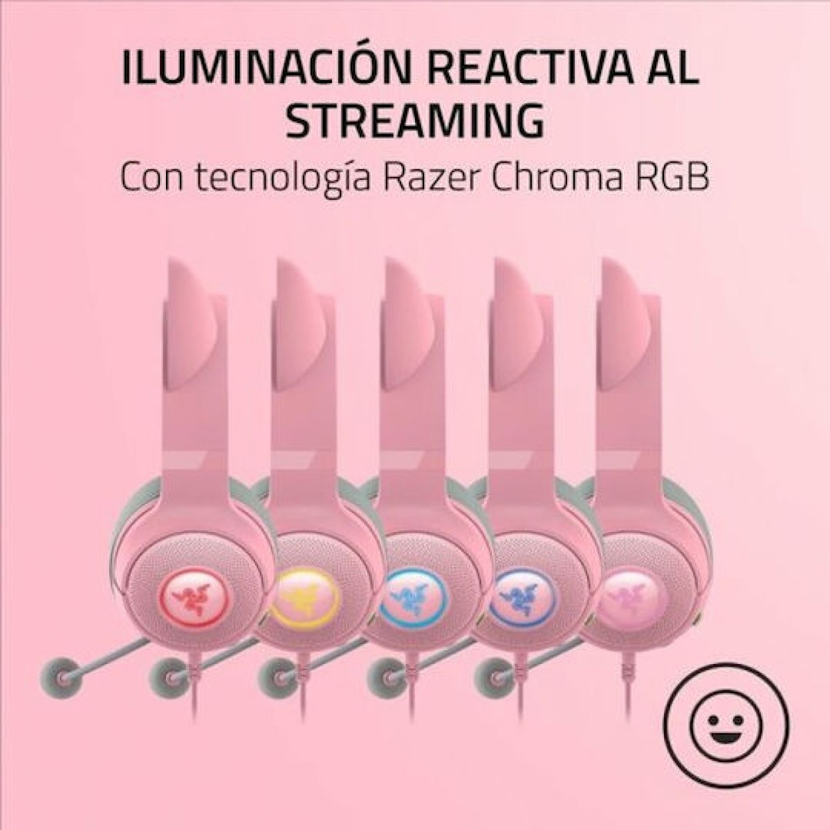 Razer Kraken Kitty V2 Over Ear Gaming Headset με σύνδεση USB Quartz