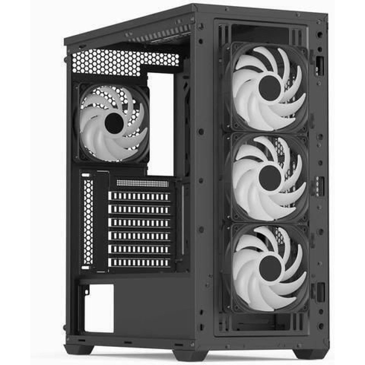 Aerocool D502A V1 Gaming Midi Tower Κουτί Υπολογιστή με Πλαϊνό Παράθυρο Μαύρο