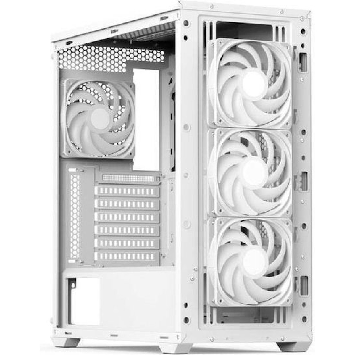 Aerocool D502A V1 Gaming Midi Tower Κουτί Υπολογιστή με Πλαϊνό Παράθυρο Λευκό