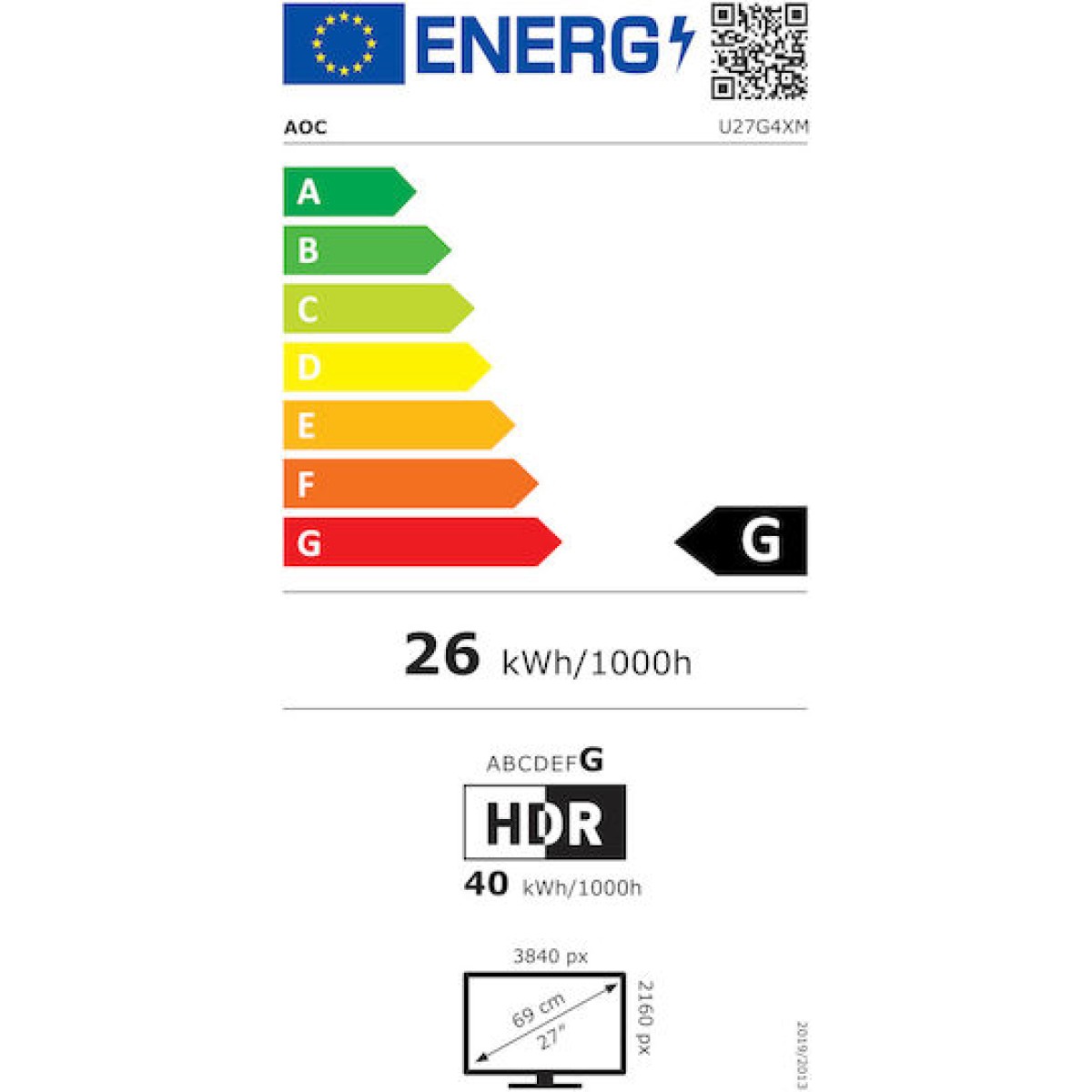AGON U27G4XM (68.6 cm (27 Zoll), schwarz, UltraHD/4K, Fast-IPS, Dual Mode, Mini-LED, USB-Hub, 160Hz Panel)
