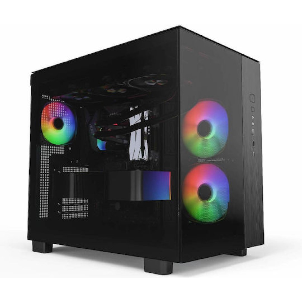 Montech King 65 Pro Gaming Midi Tower Κουτί Υπολογιστή με Πλαϊνό Παράθυρο και RGB Φωτισμό Μαύρο