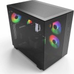 Montech King 65 Pro Gaming Midi Tower Κουτί Υπολογιστή με Πλαϊνό Παράθυρο και RGB Φωτισμό Μαύρο