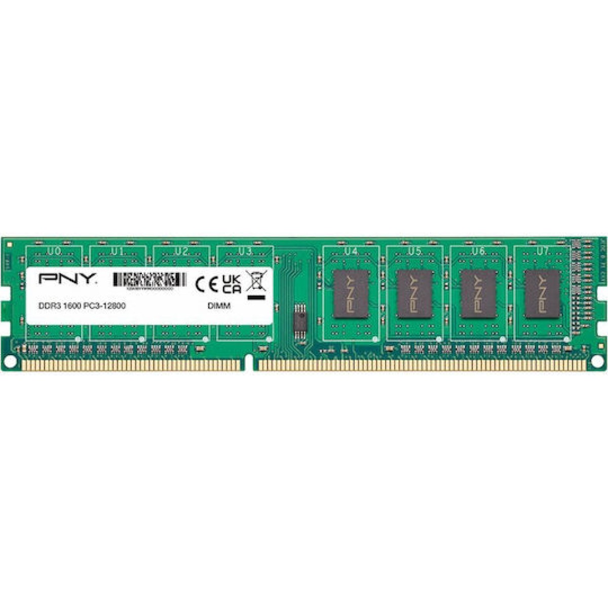 PNY DDR3 με Module 1x8GB και Ταχύτητα 1600 για Desktop