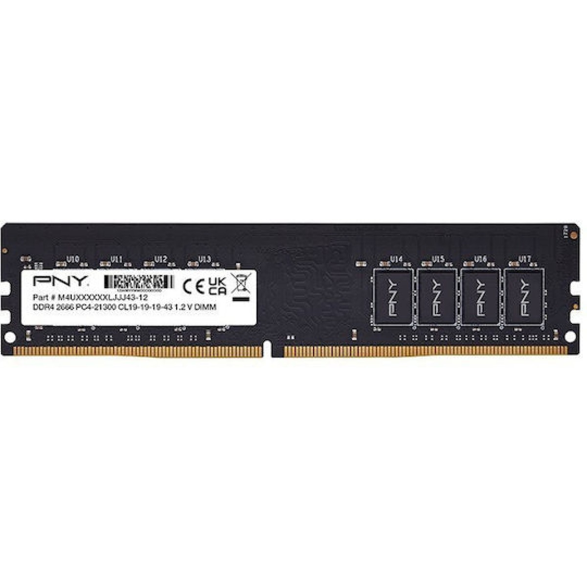 PNY DDR4 με Module 1x16GB και Ταχύτητα 2666 για Desktop