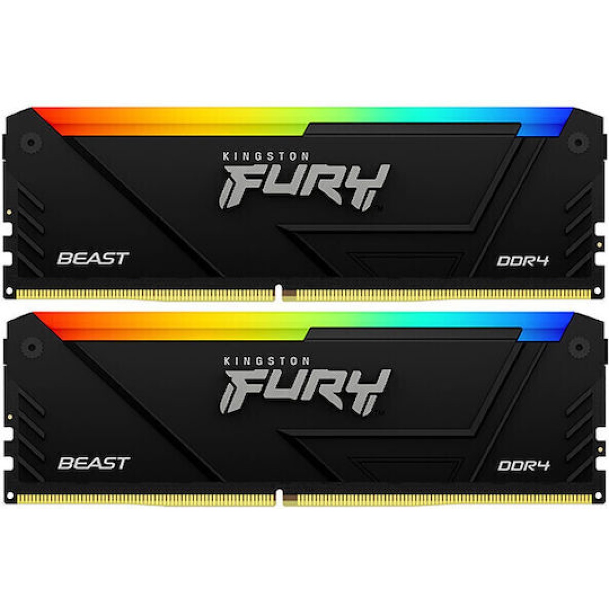 Kingston Fury Beast DDR4 16GB RAM με 2x8GB Modules και Ταχύτητα 3600 για Desktop