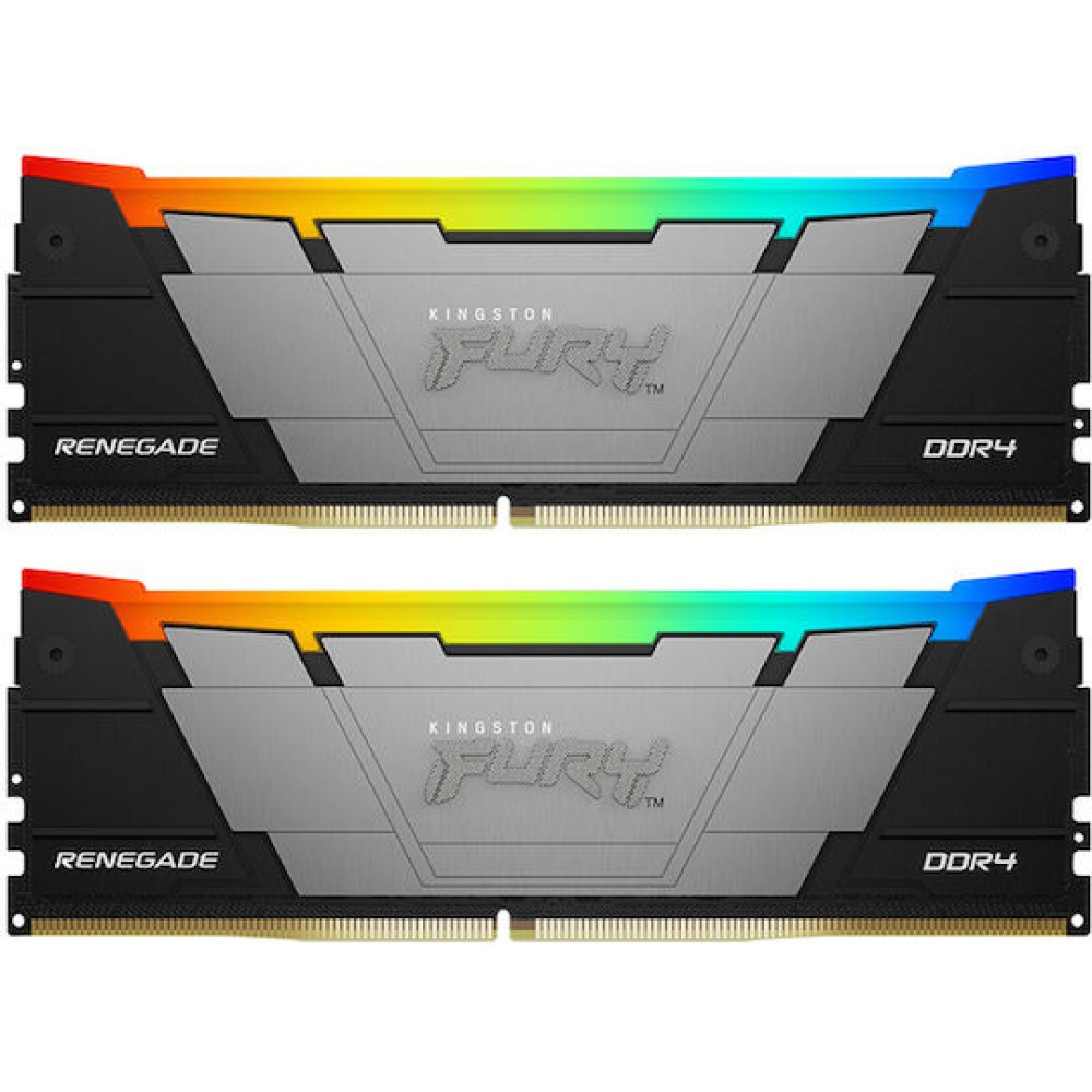 Kingston Fury Renegade Rgb DDR4 16GB RAM με 2x8GB Modules και Ταχύτητα 3200 για Desktop