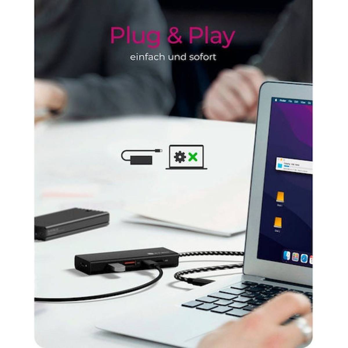 Icy Box USB 3.2 Hub 5 Θυρών με σύνδεση USB-C