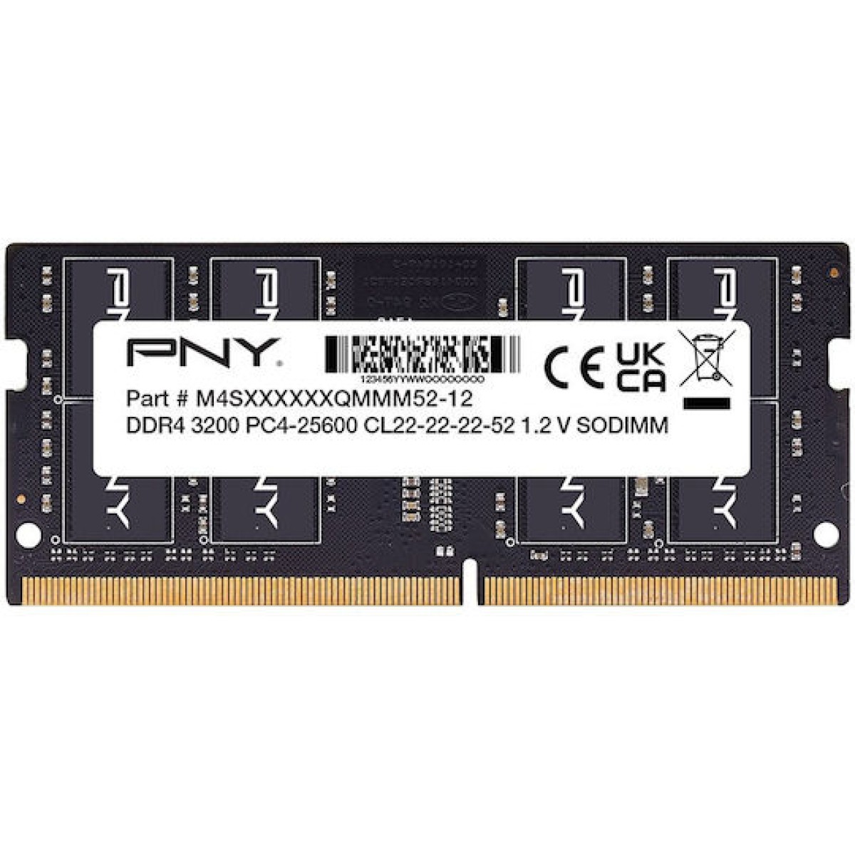 PNY DDR4 με Module 1x16GB και Ταχύτητα 3200 για Laptop