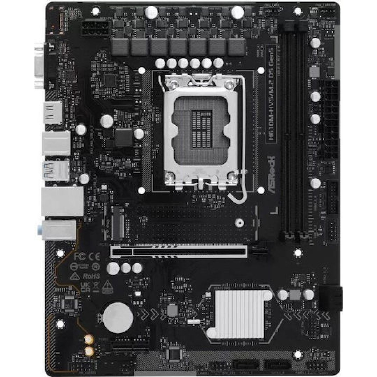 ASR H610M-HVS/M.2 D5 rev. 5.0 Motherboard Micro ATX με Intel 1700 Socket