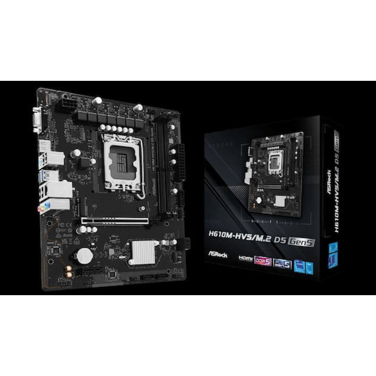 ASR H610M-HVS/M.2 D5 rev. 5.0 Motherboard Micro ATX με Intel 1700 Socket