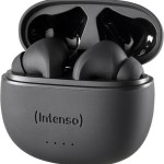Intenso Black Buds T300a Bluetooth Handsfree Ακουστικά με Θήκη Φόρτισης Μαύρα