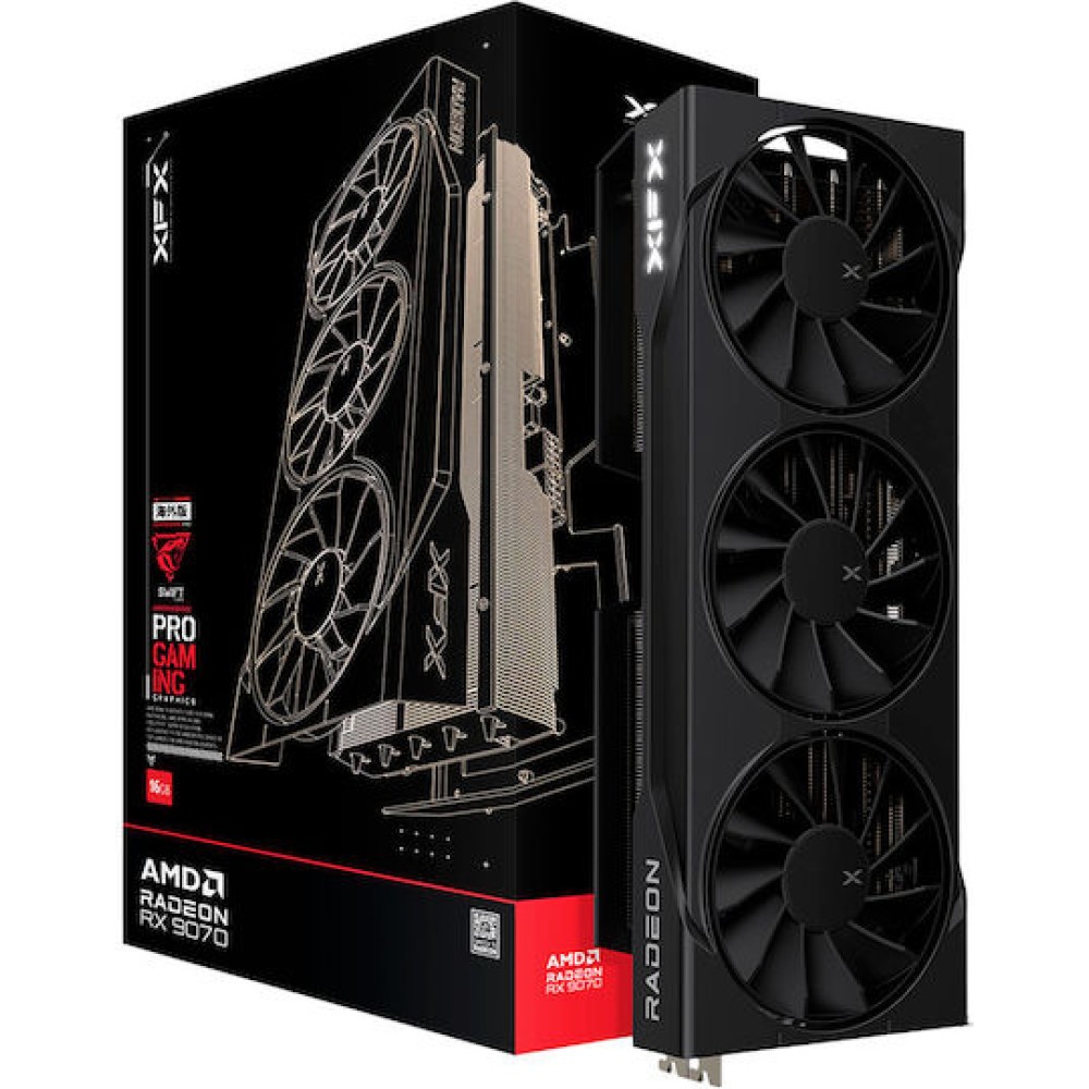 XFX Radeon RX 9070 16GB GDDR6 Swift OC Triple Fan Gaming Edition Κάρτα Γραφικών