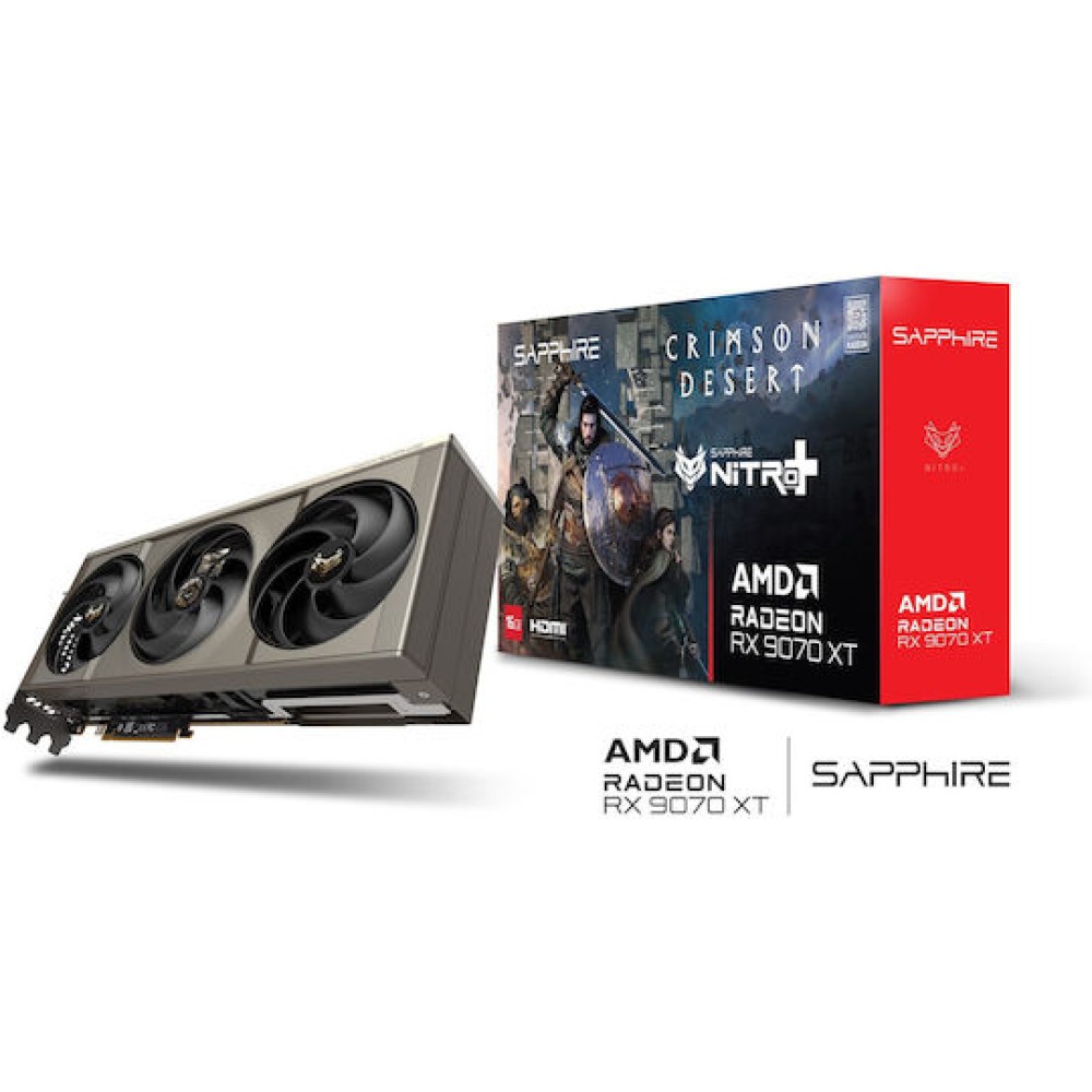 Sapphire Radeon RX 9070 XT 16GB GDDR6 NITRO+ OC Crimson Desert Edition Κάρτα Γραφικών