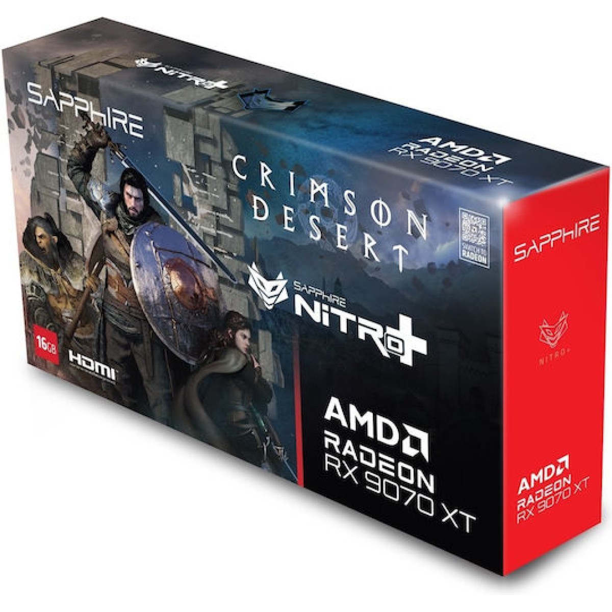 Sapphire Radeon RX 9070 XT 16GB GDDR6 NITRO+ OC Crimson Desert Edition Κάρτα Γραφικών
