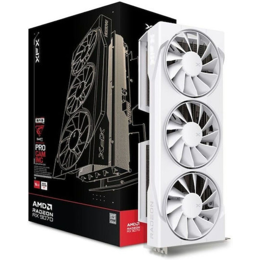 XFX Radeon RX 9070 16GB GDDR6 OC White Triple Fan Gaming Edition Κάρτα Γραφικών