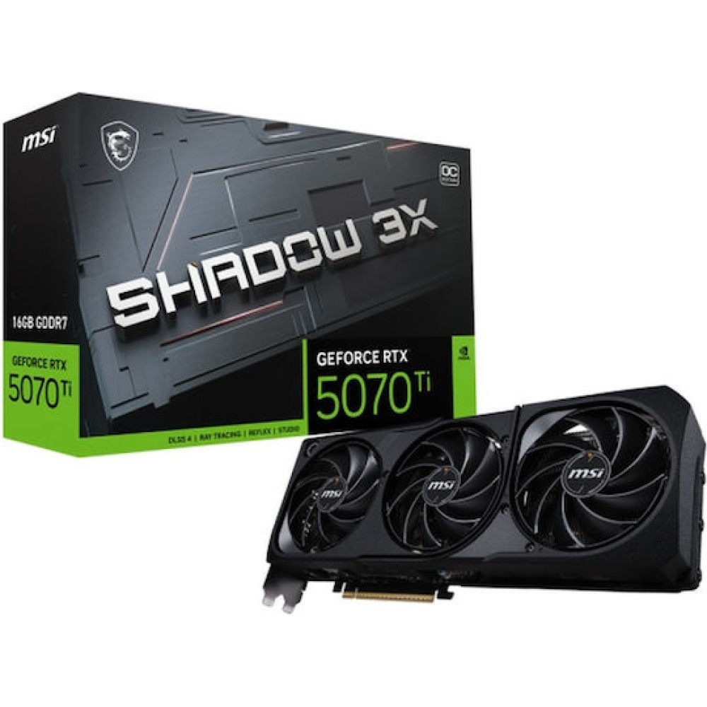 MSI GeForce RTX 5070 Ti 16GB GDDR7 Shadow 3X OC Κάρτα Γραφικών
