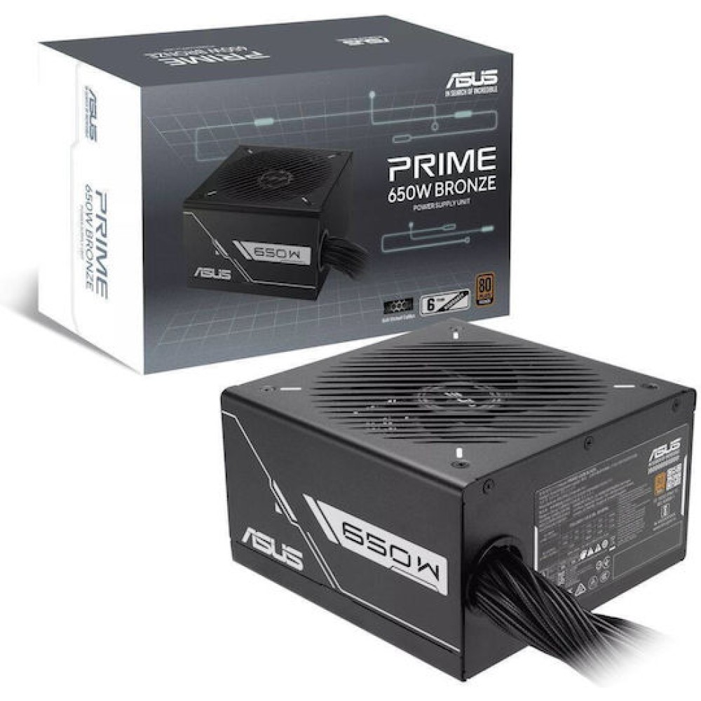 Asus Prime 650W Μαύρο Τροφοδοτικό Υπολογιστή Full Wired 80 Plus Bronze